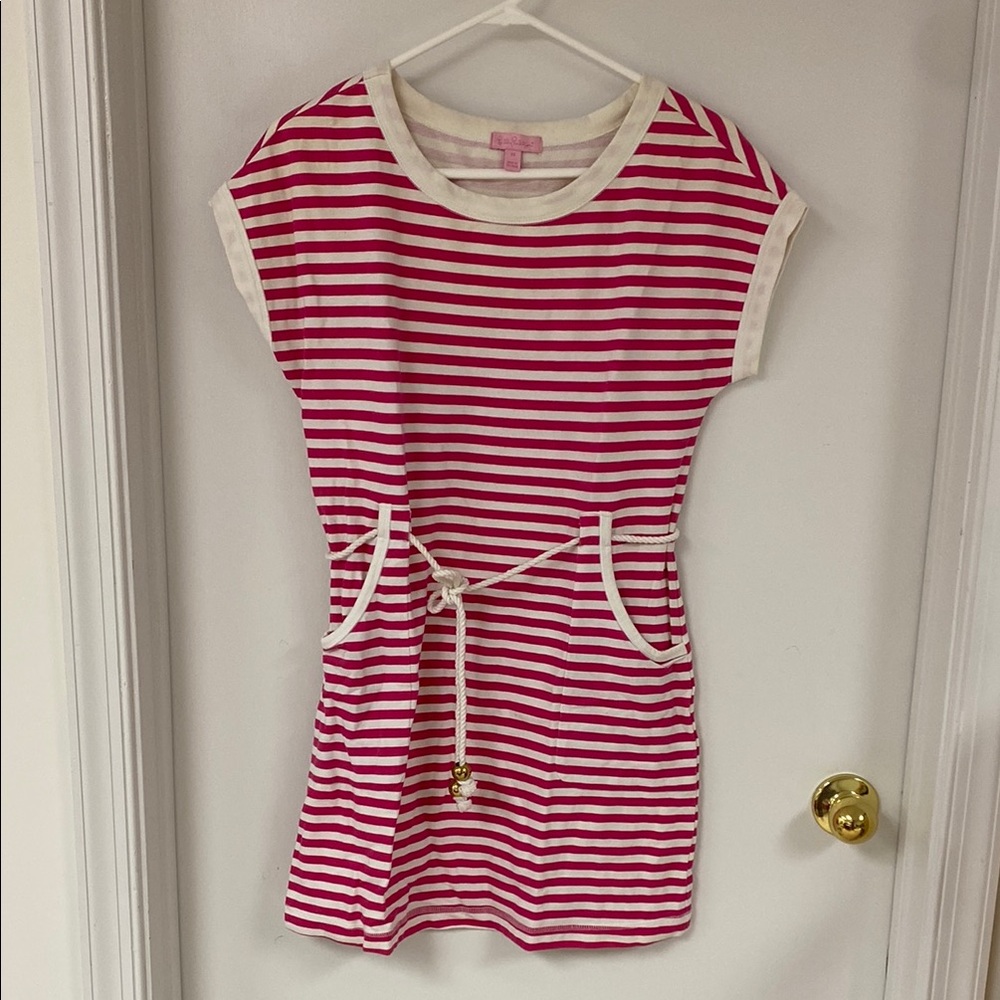 Lilly Pulitzer Striped Pink and White Dress